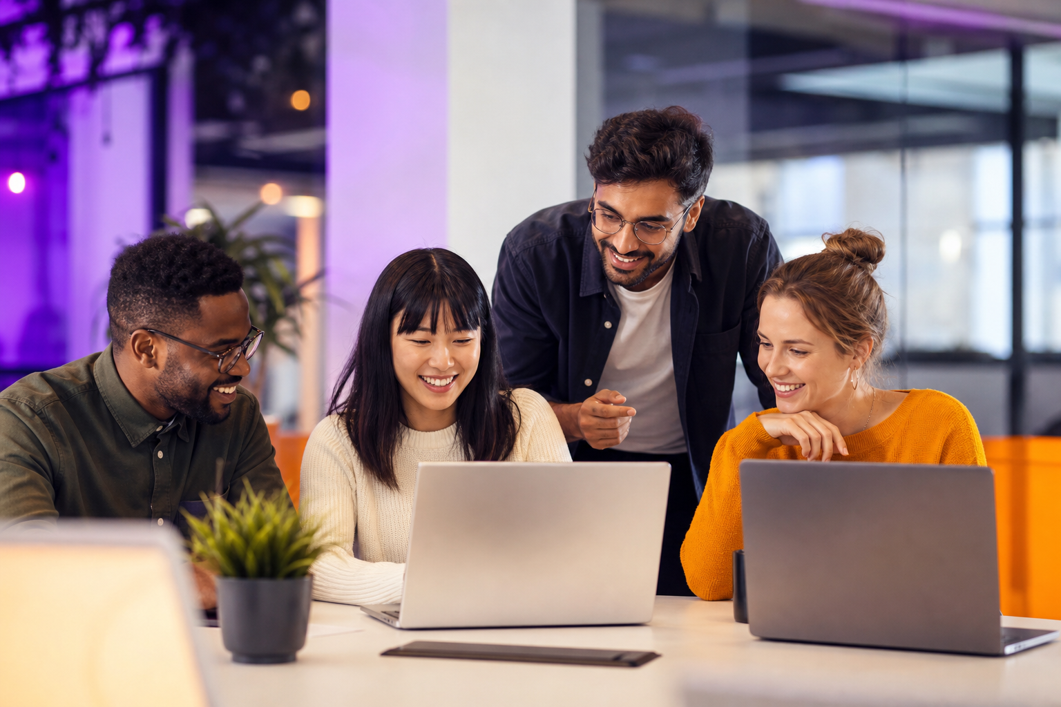 Software engineers collaborating on innovative solutions